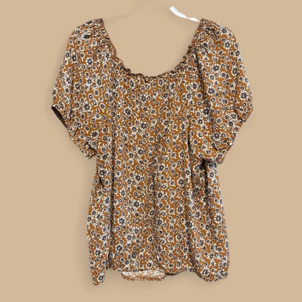 Maurice’s - Floral Boho Puff Sleeve Blouse - XL - Picture 2 of 3